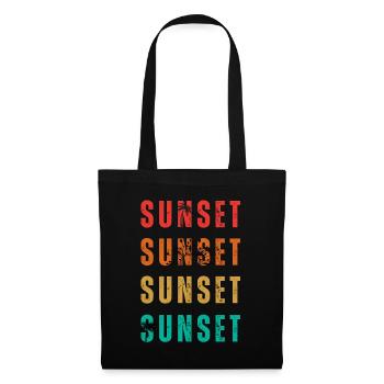 Sunset Palm Gradient Quartet - Tote Bag - black - Front