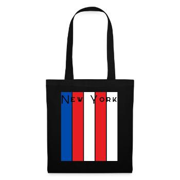 Mot-mot rayé de New York - Sac en tissu - noir - Devant