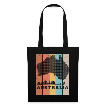 Mosaïque de points de la Skyline australienne - Sac en tissu - noir - Devant