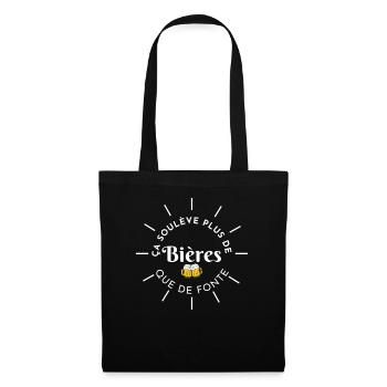 Bières Plus que Fonte Logo - Tote Bag - black - Front