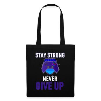 Reste fort Ne jamais abandonner Controller - Sac en tissu - noir - Devant