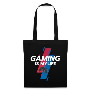 Gaming ist mein Leben - Stoffbeutel - Schwarz - Vorne