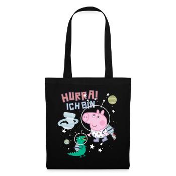 Peppa Pig 3rd Birthday George On Space Mission - Tote Bag - black - Front