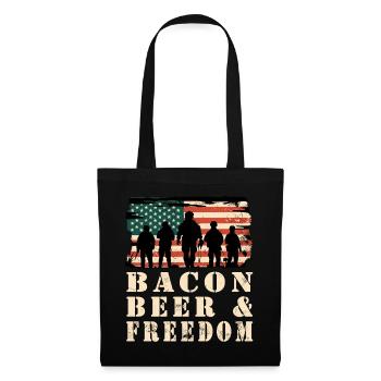 Bacon, Beer and Freedom - Tote Bag - black - Front