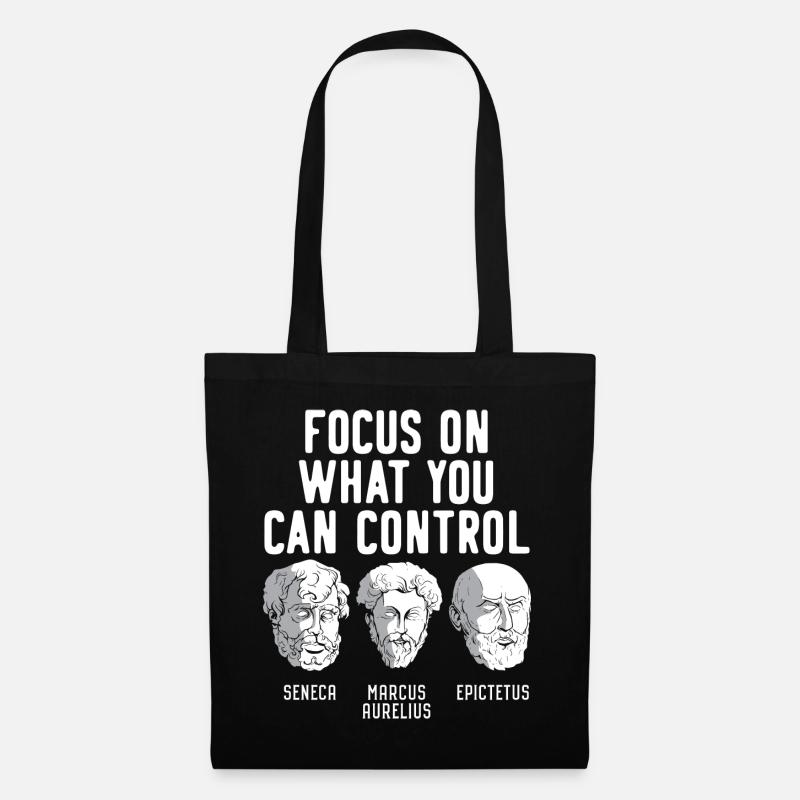 Stoicism Control Focus On What You Can Control - Tote Bag - black