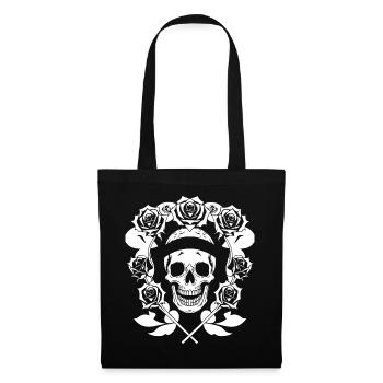 Horreur Crâne Crâne Art Crâne Gothique Heavy Metal - Sac en tissu - noir - Devant