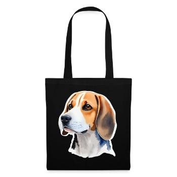 Beagle - Sac en tissu - noir - Devant
