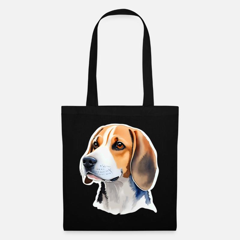 Beagle - Stoffbeutel - Schwarz