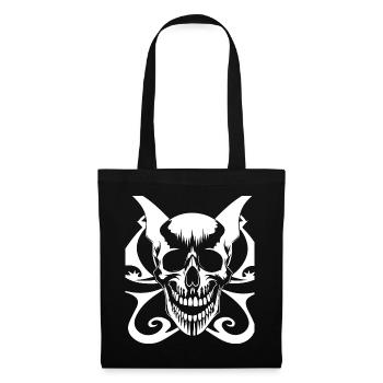 Horreur Crâne Crâne Art Crâne Gothique Heavy Metal - Sac en tissu - noir - Devant