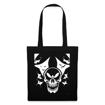 Horror Schädel Schädel Kunst Schädel Gothic Heavy Metal - Stoffbeutel - Schwarz - Vorne