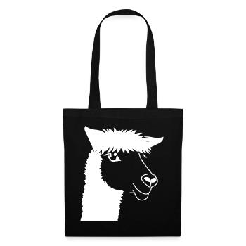 Funny Alpaca Silhouette Cheeky Fun Alpacas - Tote Bag - black - Front
