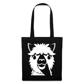 Funny Alpaca Silhouette Cheeky Fun Alpacas - Tote Bag - black - Front