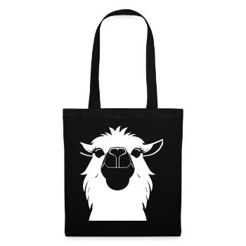 Funny Llama Silhouette Cheeky Fun Llamas - Tote Bag - black - Front