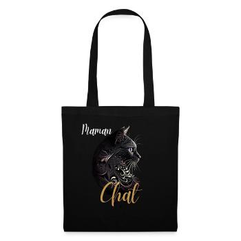 Cat Mom Ornamental Black Gold - Tote Bag - black - Front