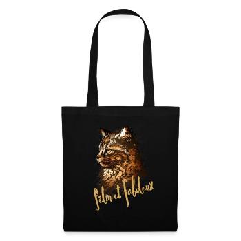 Félin Fabuleux Splatter - Sac en tissu - noir - Devant