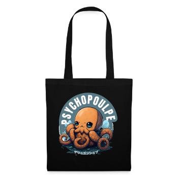 PsychoPoulpe Océan Kawaii - Sac en tissu - noir - Devant