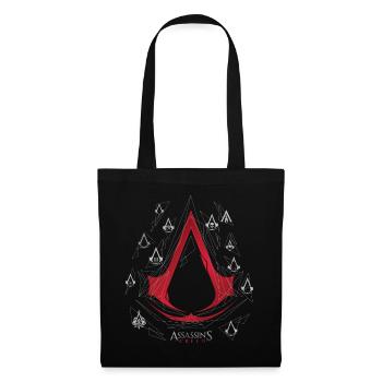 Assassin's Creed Rotes Logo Mit Symbolen - Stoffbeutel - Schwarz - Vorne