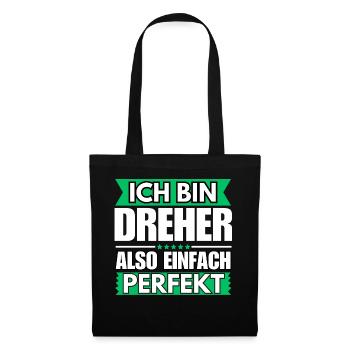 Einfach ein Perfekter Dreher - Stoffbeutel - Schwarz - Vorne