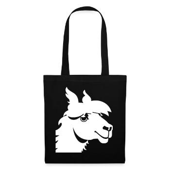 Funny Llama Silhouette Cheeky Fun Llamas - Tote Bag - black - Front
