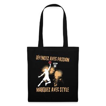 Basketball with Passion and Style - Tote Bag - black - Front
