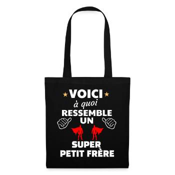 Super Frère Illustration Motivante - Sac en tissu - noir - Devant