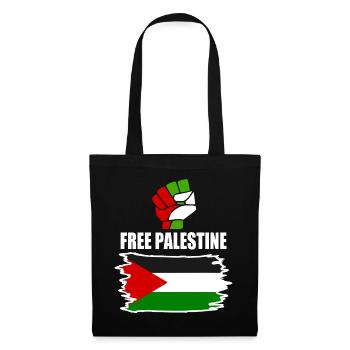 Free palestine - Sac en tissu - noir - Devant