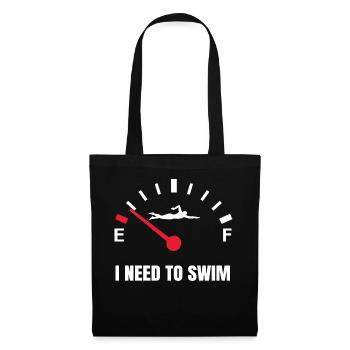 Schwimmer Schwimmen Schwimmsport Idee - Stoffbeutel - Schwarz - Vorne