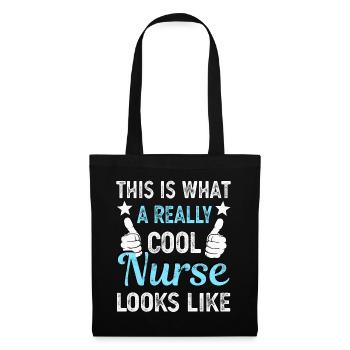Infirmier - Sac en tissu - noir - Devant