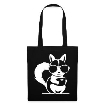 Funny Squirrel Wearing Sunglasses Squirrels - Tote Bag - black - Front