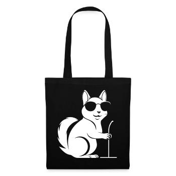 Funny Squirrel Wearing Sunglasses Squirrels - Tote Bag - black - Front