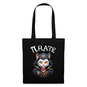 Pi day Pirate Cat - Tote Bag - black - Front