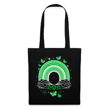 St Patrick's Day rainbow with butterflies - Tote Bag - black - Front