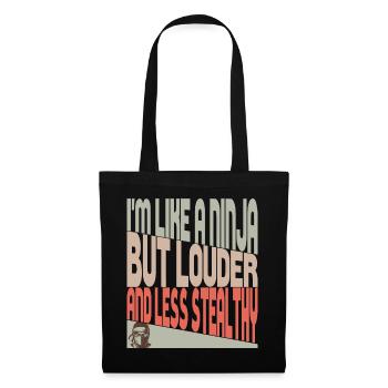 Comme un ninja - Sac en tissu - noir - Devant