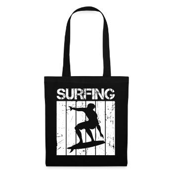 Retro Surfer - Tote Bag - black - Front