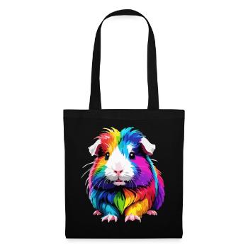Guinea Pig Pet Rainbow Colorful Cute - Tote Bag - black - Front