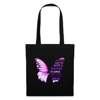 Demenzpfleger Schmetterling - Stoffbeutel - Schwarz - Vorne