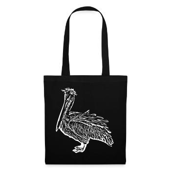 Pelikane Vogel Vögel Pelecanus - Stoffbeutel - Schwarz - Vorne