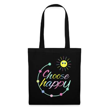 Choisissez Happy - Sac en tissu - noir - Devant