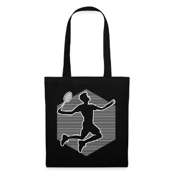 Squash Men Badminton Player Women - Tote Bag - black - Front