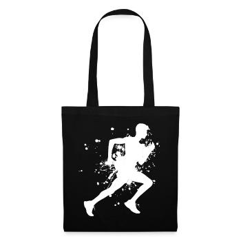 Laufen Running Joggen Jogging Fitness Damen - Stoffbeutel - Schwarz - Vorne