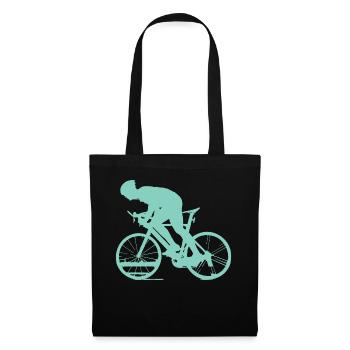 Cycling - Turquoise - Stoffbeutel - Schwarz - Vorne