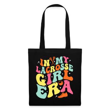 In My Lacrosse Girl Era Retro Spieltag Groovy - Stoffbeutel - Schwarz - Vorne