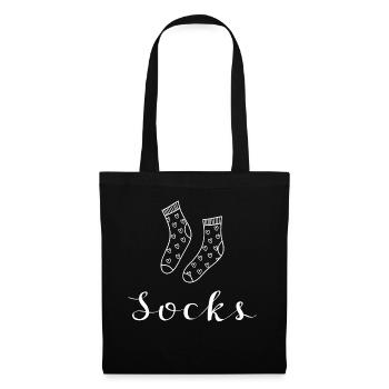 Chaussettes Coeur - Sac en tissu - noir - Devant