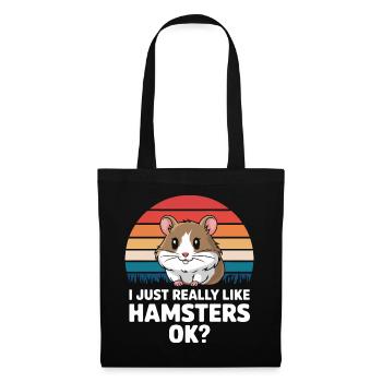 Hamster - Stoffbeutel - Schwarz - Vorne