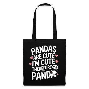 Panda Bear Panda Animal Pandas - Tote Bag - black - Front