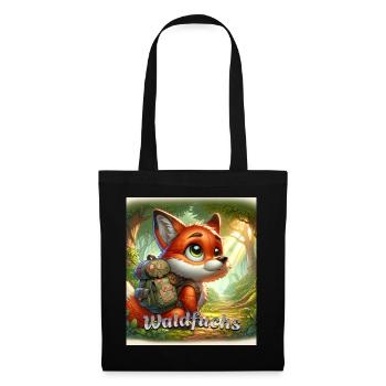 Waldfuchs - Stoffbeutel - Schwarz - Vorne