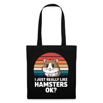 Hamster - Stoffbeutel - Schwarz - Vorne
