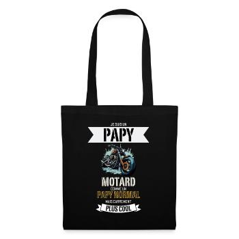 Papy Motard Plus Cool - Sac en tissu - noir - Devant