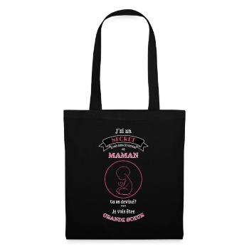 Secret Maman Grande Sœur - Sac en tissu - noir - Devant