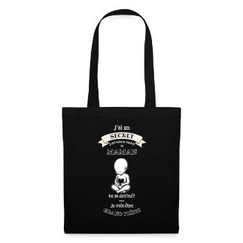 Secret dans le ventre de maman - Sac en tissu - noir - Devant